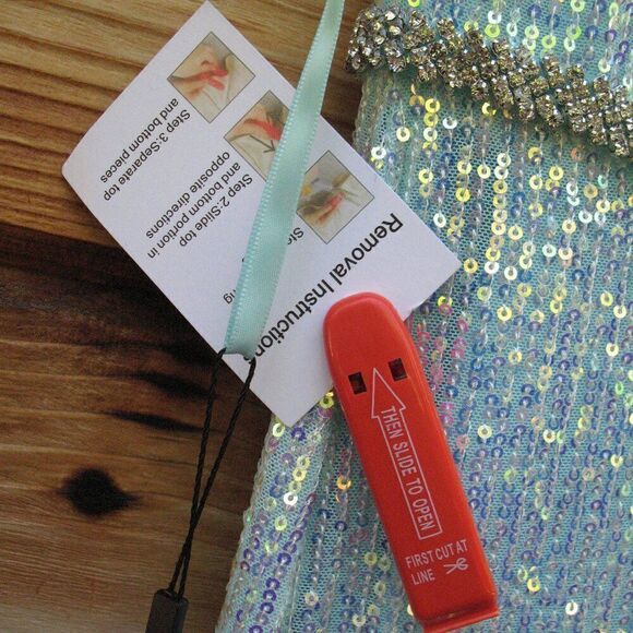 Mac Duggal 26942  Womens SEQUINED HIGH NECK FLUTTER SLEEVE GOWN Dress Blue - Picture 15 of 16